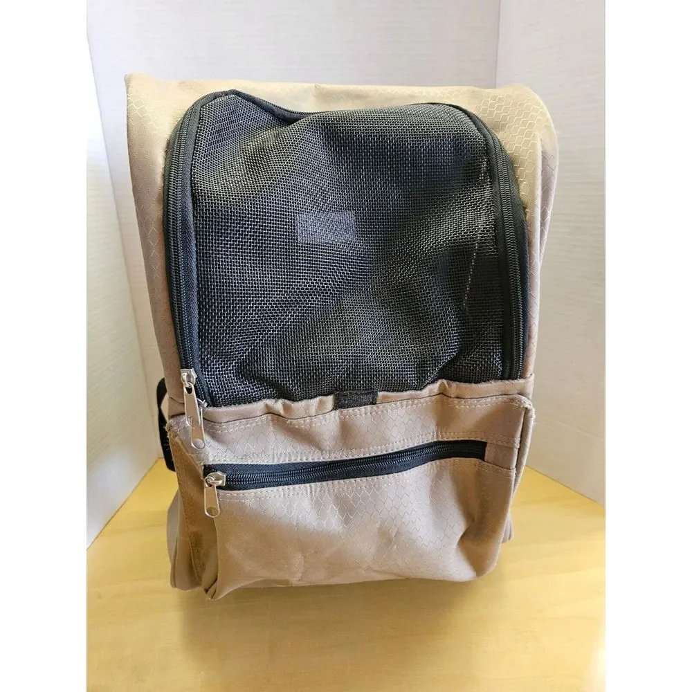 Casual Canine brand Dog Cat Pet/Carrier/Bag/Backpack/Wheels - - Tan
